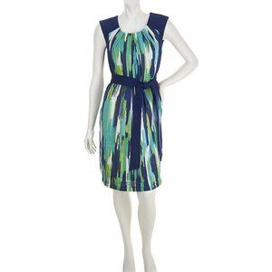 Styled by Joe Zee Watercolor Printed Dress  12246